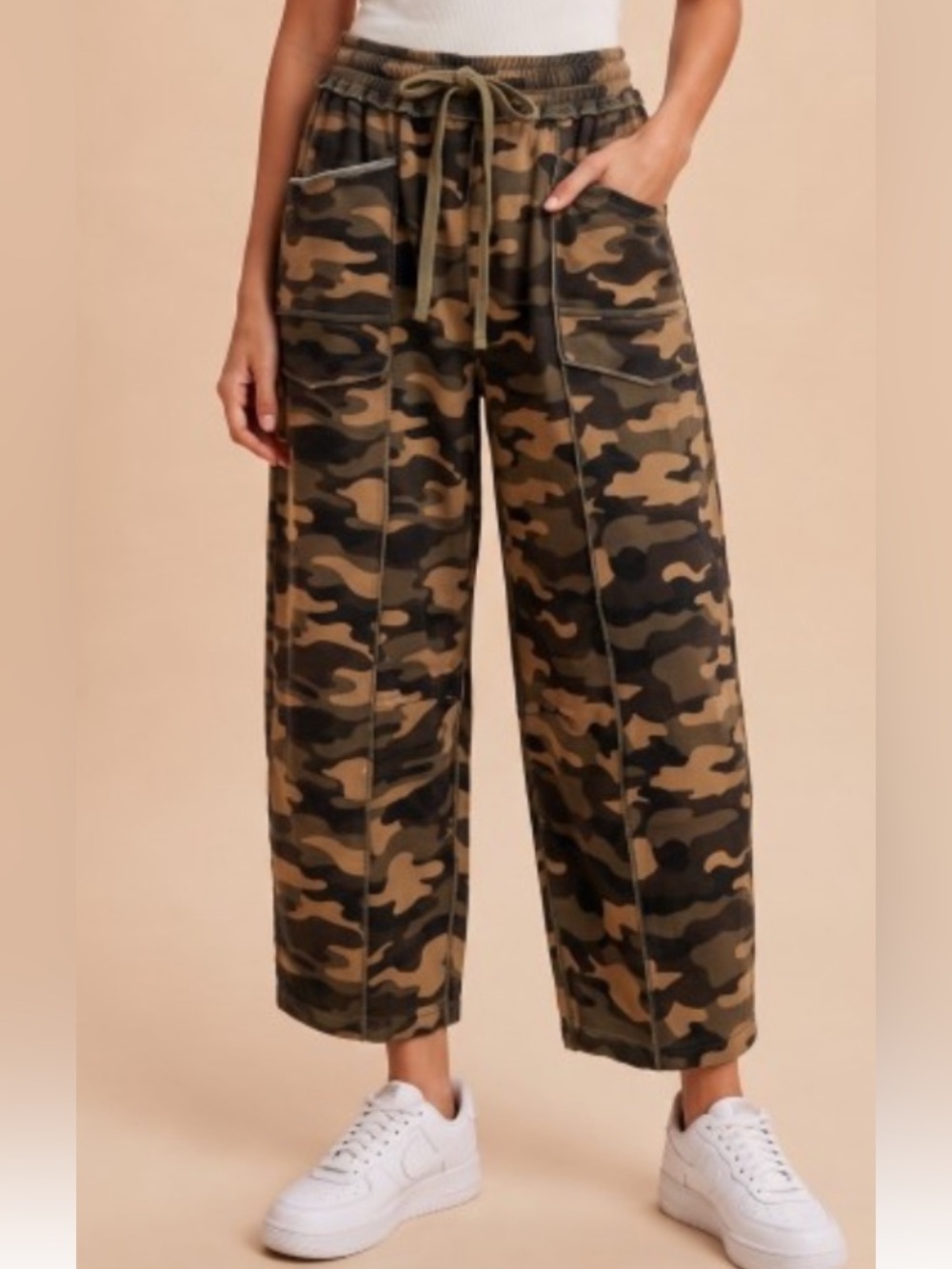 310 ❤️ MINERAL WASH BARREL FIT UTILITY KNIT
PANTS
